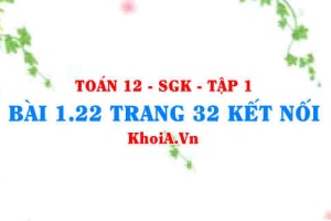 Bài 1.22 trang 32 Toán 12 tập 1 Kết nối tri thức